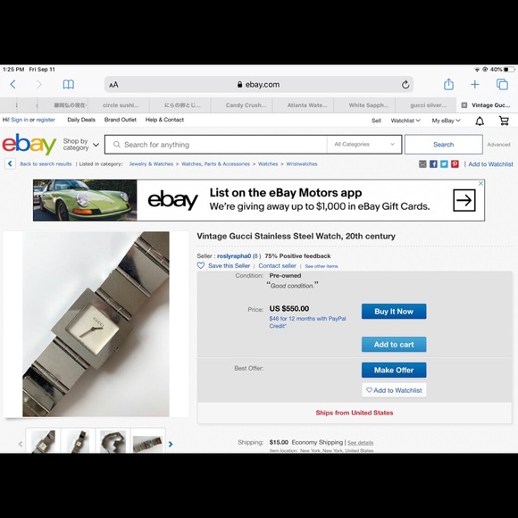 Gucci authentic watch. Including extender - Picture 2 of 9